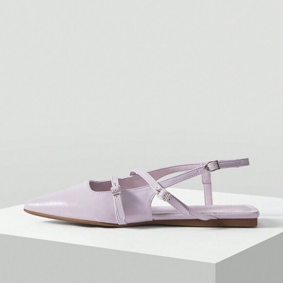 Lilac Purple Sexy Women's Pointed Toe Slingback Flat - Picture 5 of 7